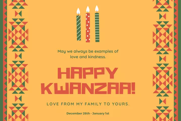 Happy Kwanzaa Greeting Card by Global Holidays in December